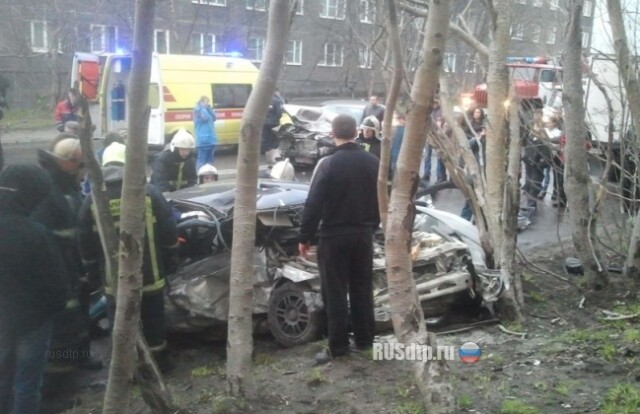 Ночная авария в Мурманске 