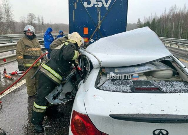 Водитель и пассажир «Инфинити» погибли в ДТП на трассе М-11 