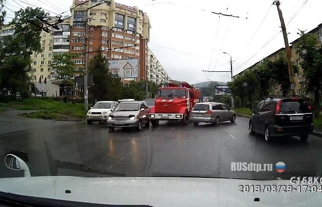 ДТП с пожарной машиной 