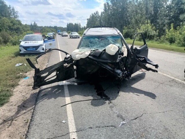 Три человека погибли в огненном ДТП под Омском 