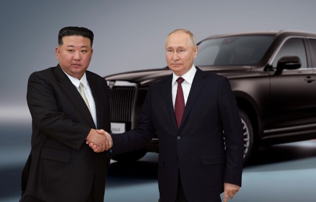 Ким Чен Ын впервые посетил публичное мероприятие на автомобиле Aurus 