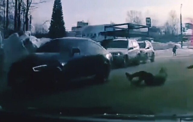 В Ижевске легковой автомобиль сбил девушку, переходившую дорогу в неположенном месте 