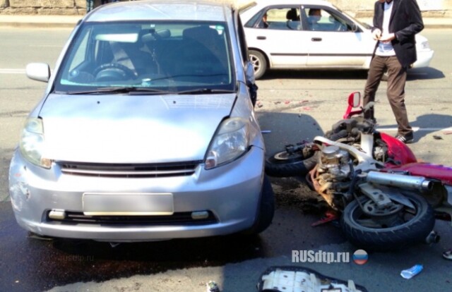 Авария с мотоциклом во Владивостоке 