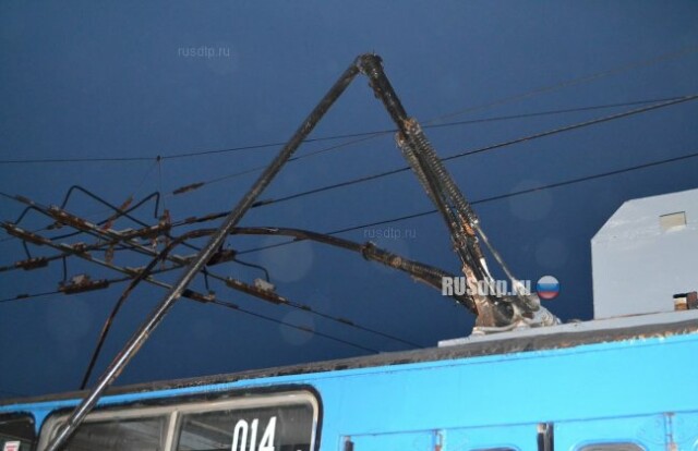 В Бресте на автомобиль упала троллейбусная штанга 