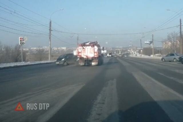 ДТП с пожарной машиной в Омске