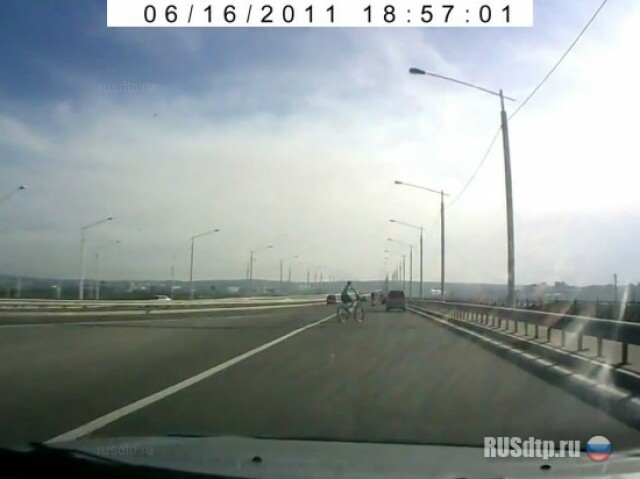 Авария с велосипедом в Иркутске 