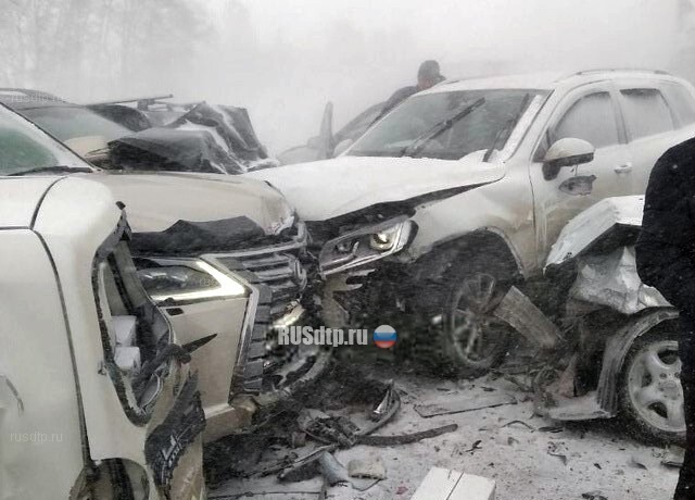 Момент массового ДТП в Алтайском крае. ВИДЕО 