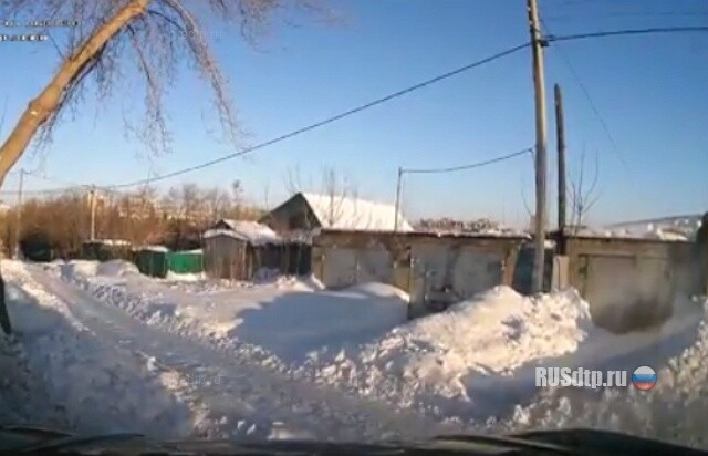 Прыгнул в сугроб 