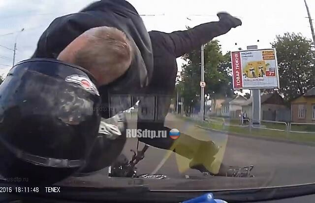 Авария с мотоциклом в Чернигове
