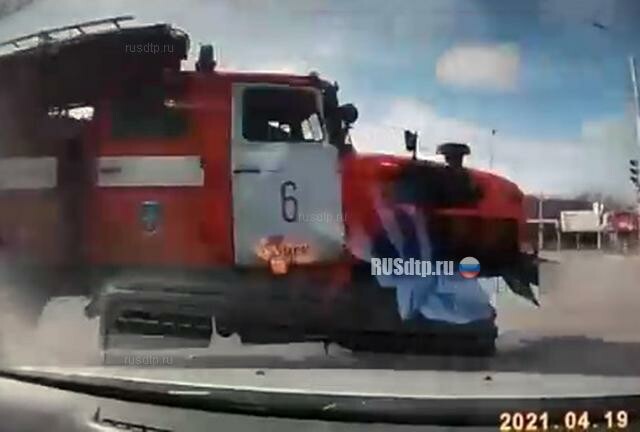 ДТП с пожарной машиной в Омске