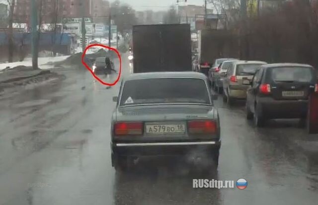 Пыжик сбил пешика 