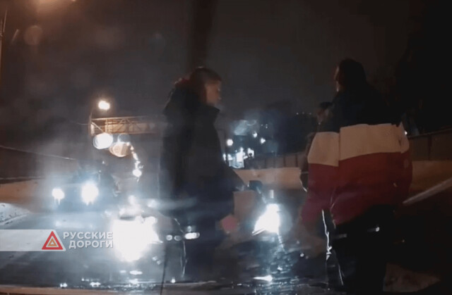 Конфликт на дороге в Петербурге