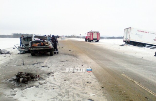 Два человека погибли в ДТП с двумя фурами и легковым автомобилем в Орловской области 