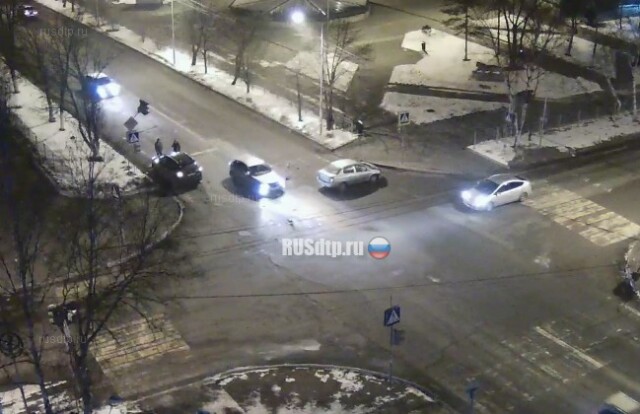 Авария в Уссурийске на перекрестке улиц Ленина и Суханова