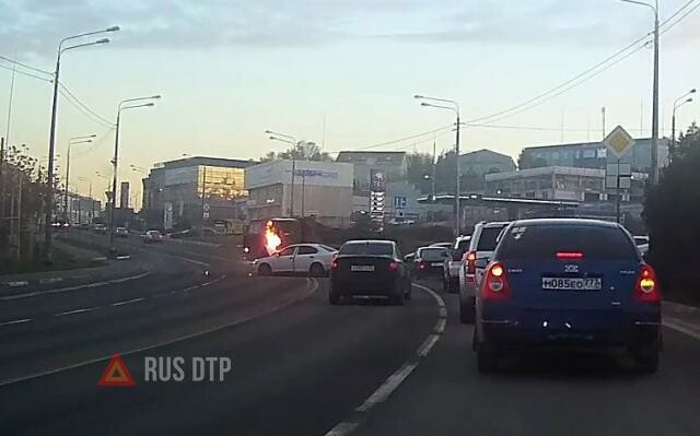ДТП с возгоранием в Севастополе