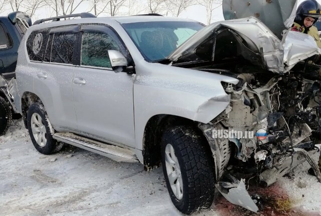 Видеорегистратор запечатлел момент массового ДТП на Сахалине 