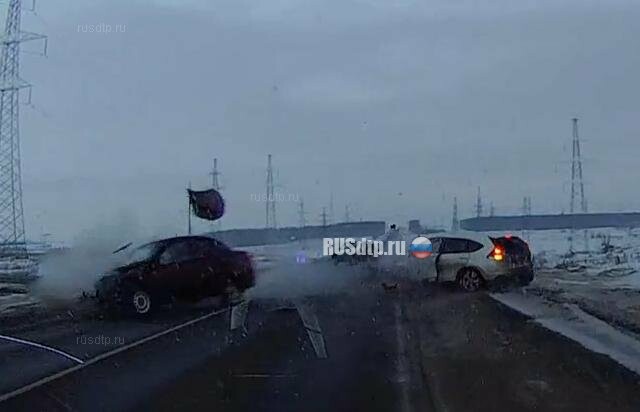 Видеорегистратор очевидца зафиксировал момент ДТП в Тамбовской области
