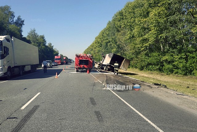 Четыре человека сгорели в «BMW» на трассе М-5 под Рязанью 