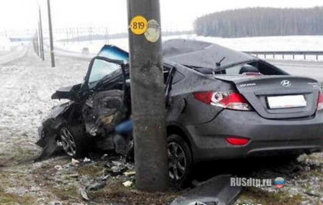 Врезался в столб 