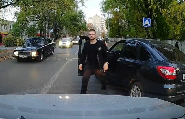 Конфликт на дороге во Владимире