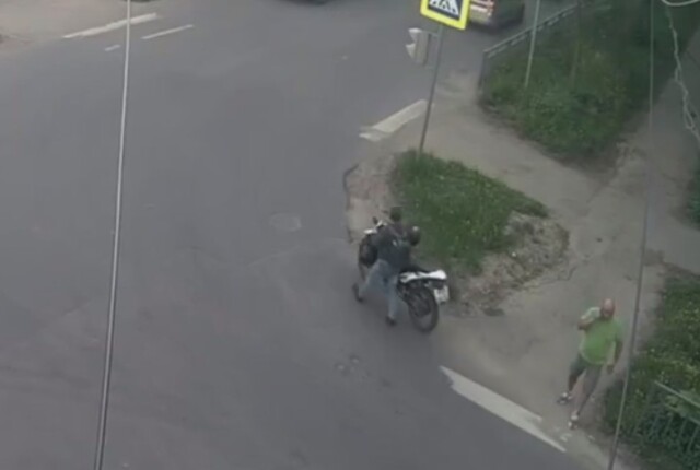 В Нижнем Новгороде произошла курьёзная попытка угона мотоцикла
