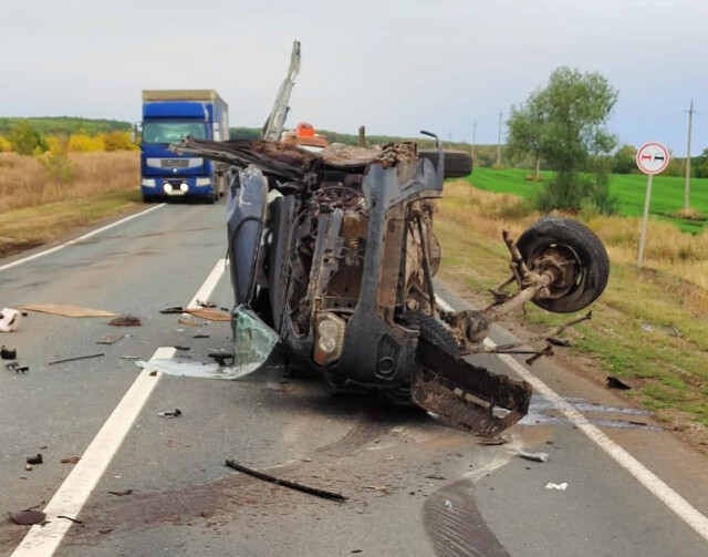 Водитель и пассажир УАЗа разбились в Оренбургской области 