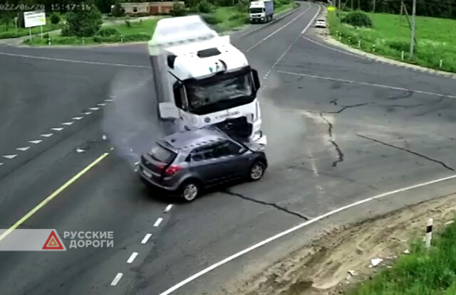 Момент смертельной аварии в Ивановской области
