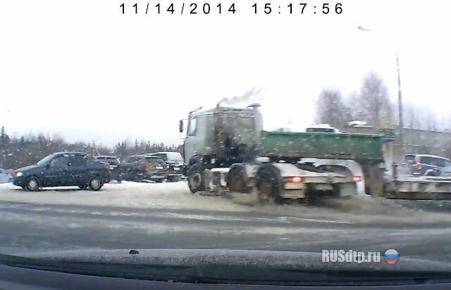 Авария на Окружном шоссе в Архангельске 