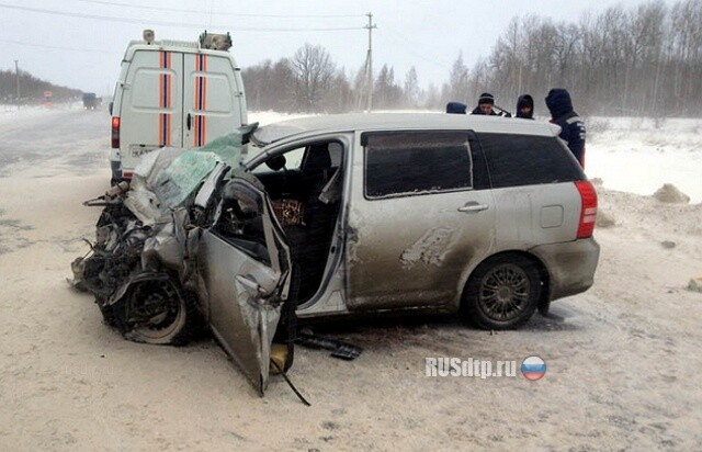 На трассе М5 Тойота вылетела под фуру 