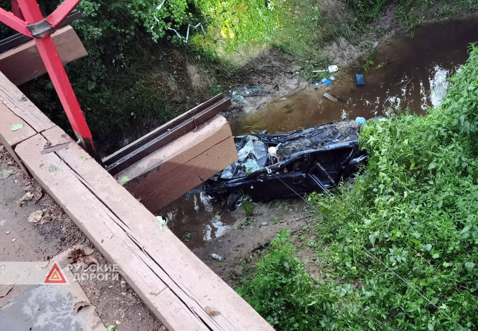 В Калужской области водитель и пассажир погибли, упав на автомобиле в реку