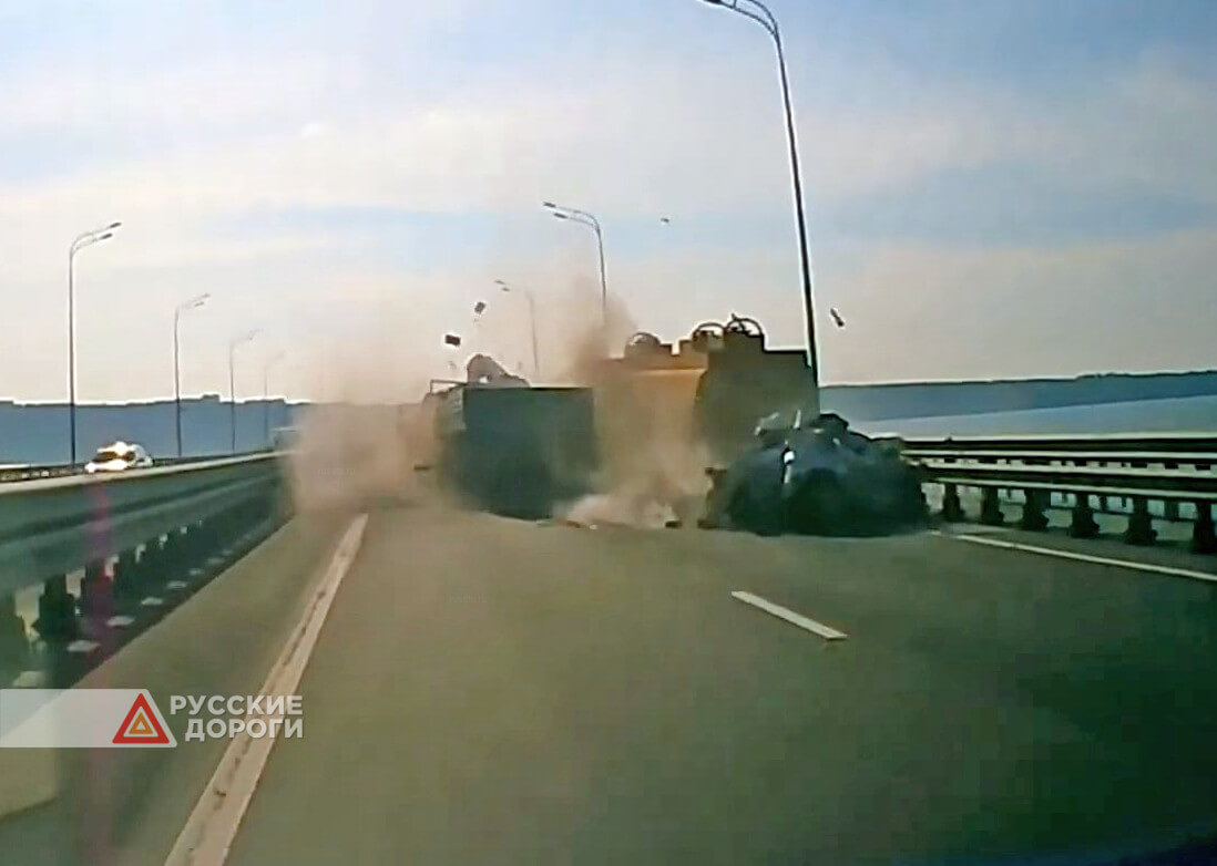 Появилось видео смертельной аварии на мосту в Ульяновске