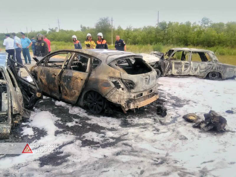 Двое погибли в массовом огненном ДТП на трассе Самара &#8212; Волгоград