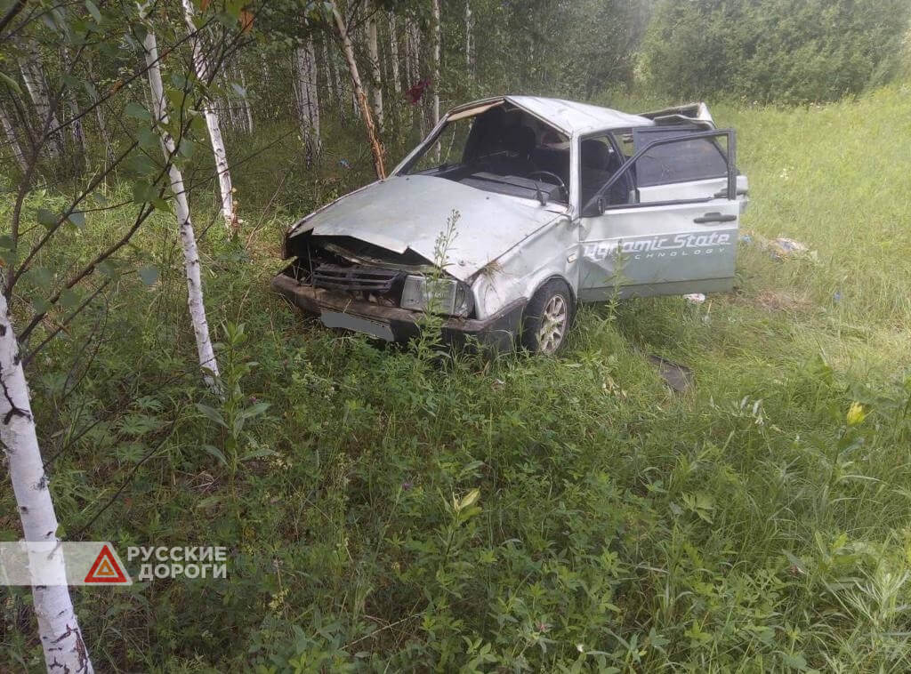 В Челябинской области пьяный водитель на &#171;девятке&#187; опрокинулся в кювет