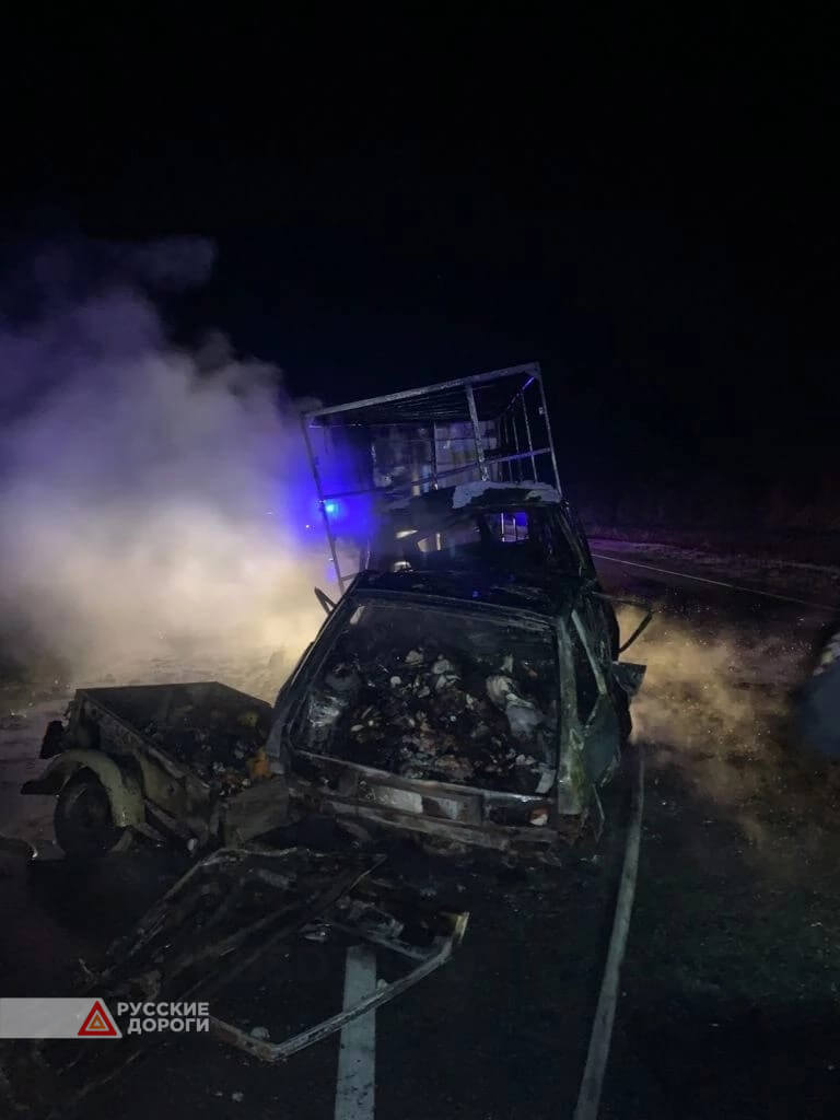 Водитель и пассажир &#171;Лады&#187; погибли в огненном ДТП в Волгоградской области