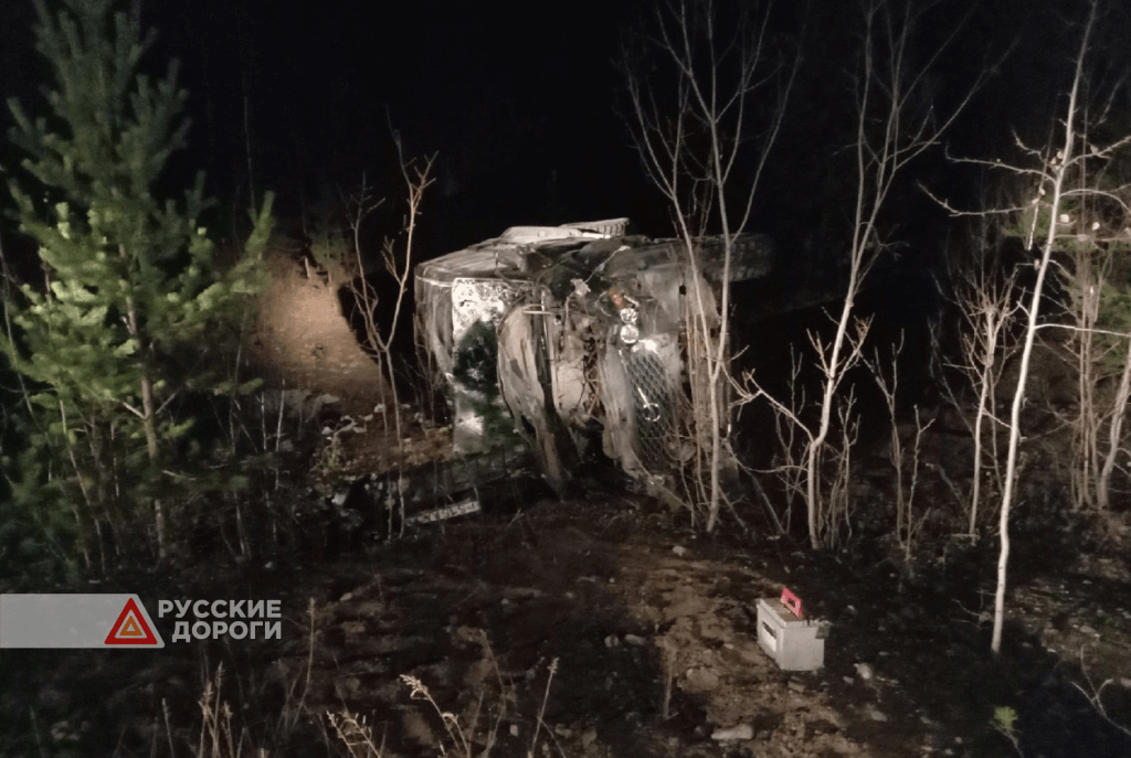 В Коми УАЗ опрокинулся в кювет