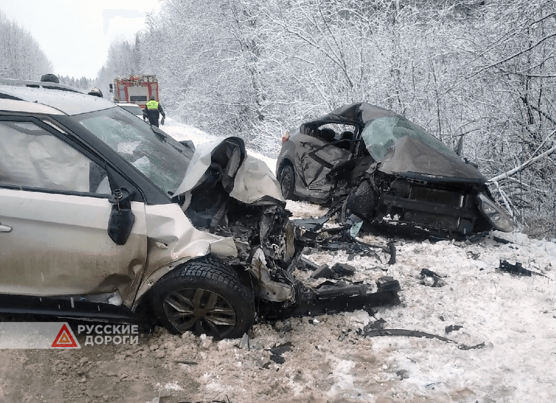 Водитель «KИА» разбился на скользкой дороге в Новгородской области