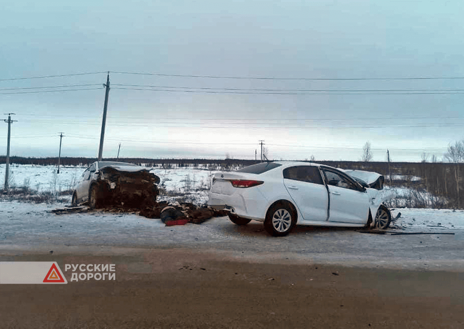 Водитель и пассажир Kia разбились на трассе Сургут &#8212; Салехард