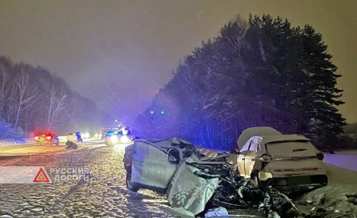 Водитель и пассажир «Рено» разбились на трассе «Сибирь» в Кемеровской области