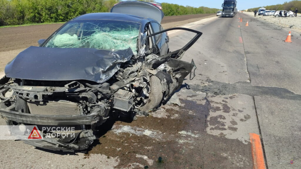 Два автомобиля столкнулись на трассе «Каспий» в Волгоградской области