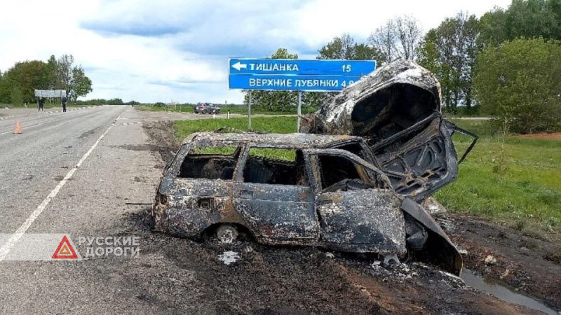 Четверо сгорели в машинах в Белгородской области