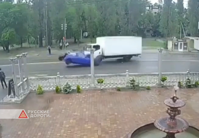 Момент смертельной аварии в Воронеже