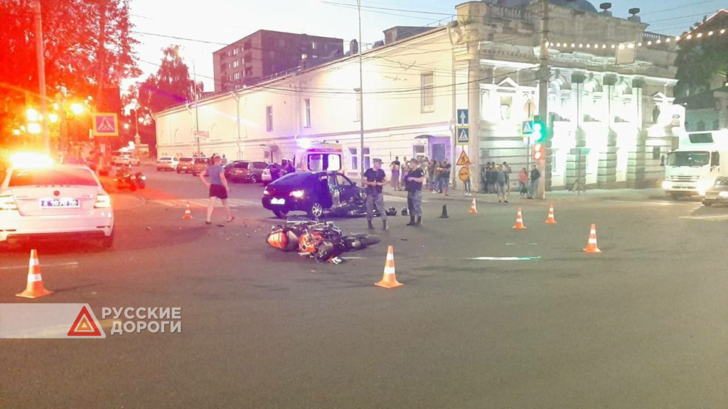 Мотоциклист разбился в Курске