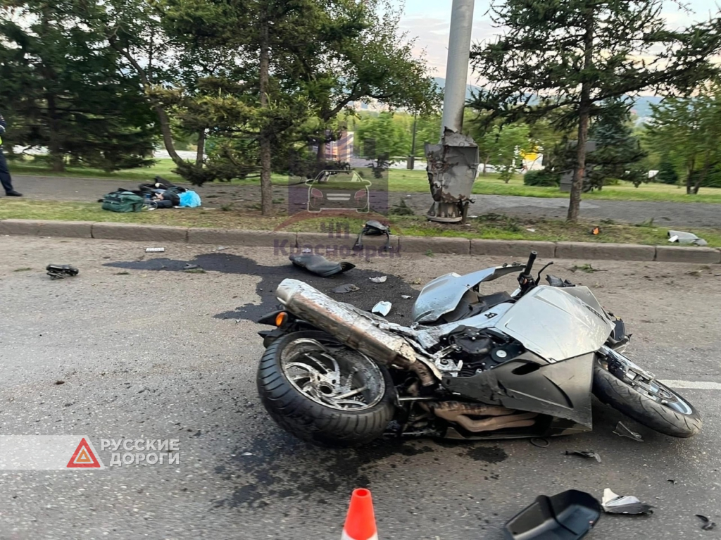 Мотоциклист разбился в Красноярске