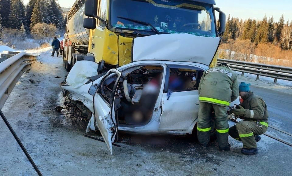 Четыре человека погибли под встречным грузовиком на трассе «Сибирь»