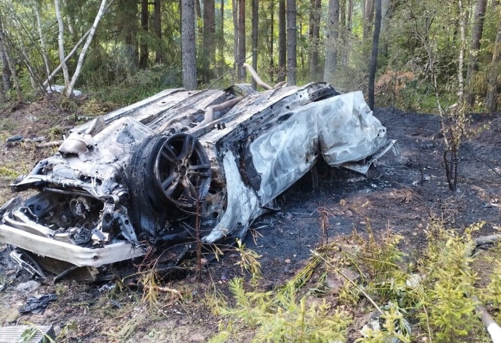 В Кировской области BMW вылетел в кювет и сгорел дотла: никто не выжил
