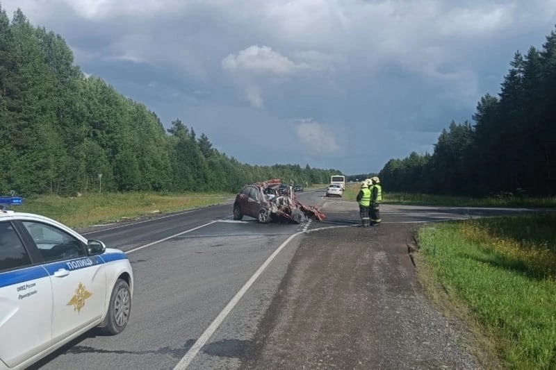 Suzuki столкнулся с автобусом в Архангельской области: погибла женщина