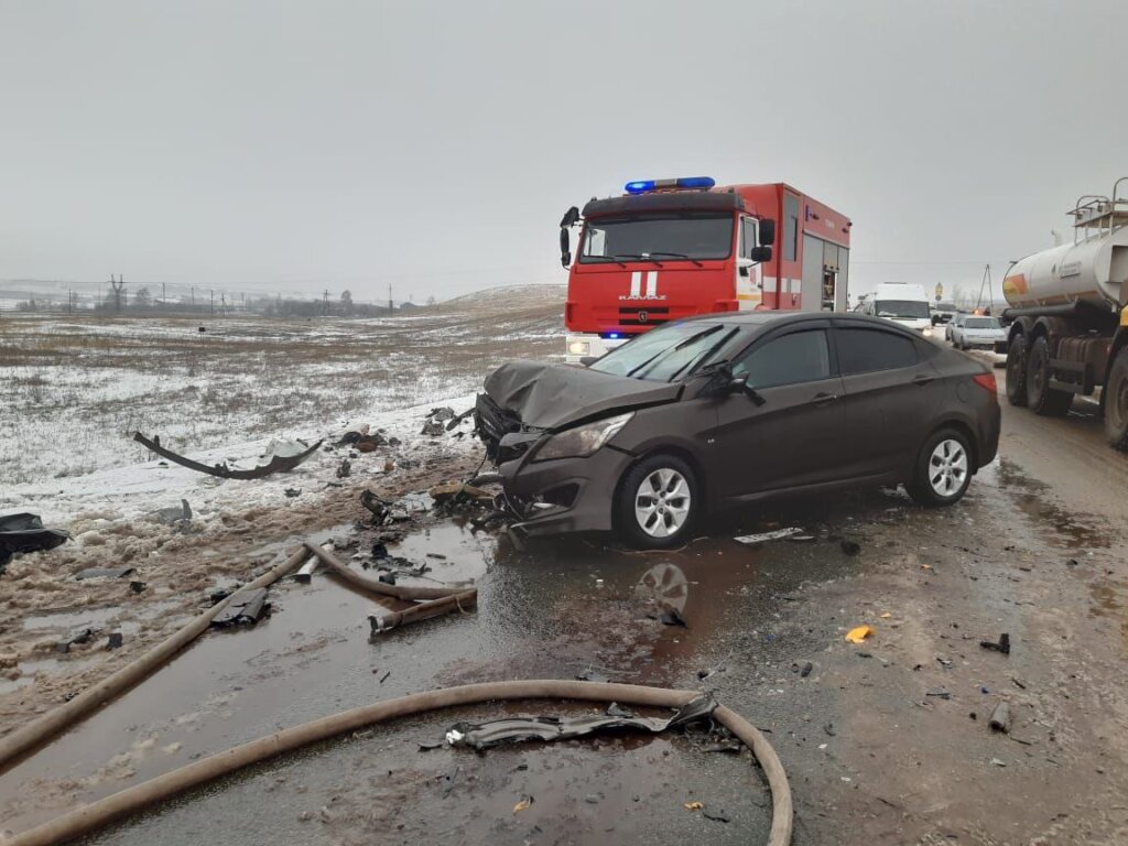 Последние секунды жизни водителя «Лады» в Башкирии запечатлел видеорегистратор