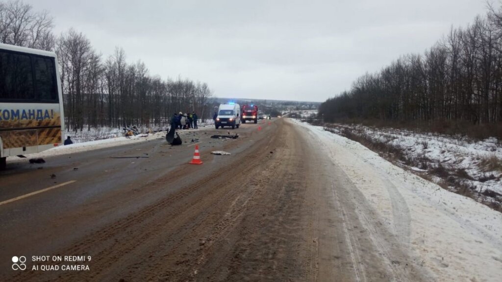 Автобус и микроавтобус столкнулись в Липецкой области: погибли три человека