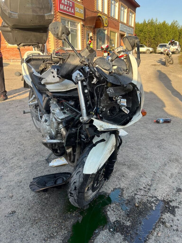 Видеорегистратор запечатлел момент гибели мотоциклиста под Томском