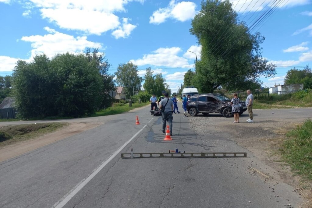 Видеорегистратор запечатлел момент гибели мотоциклиста в Тверской области